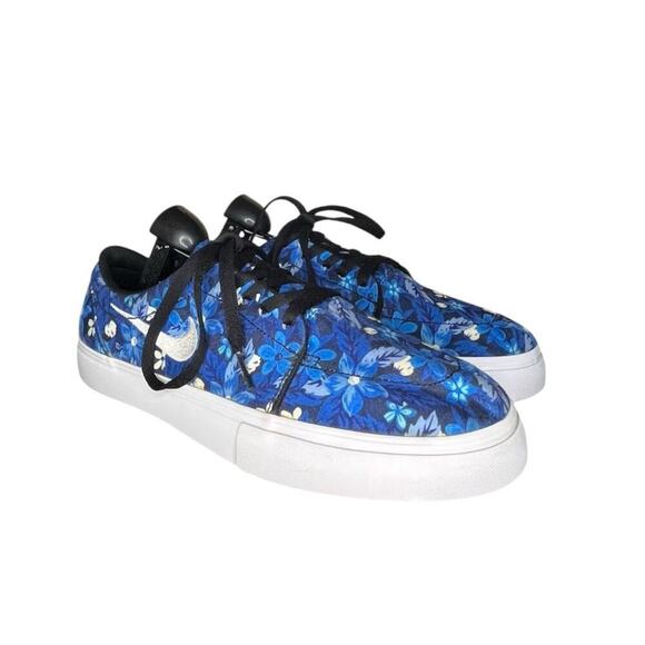 Nike SB Satire Canvas Premium Floral Royal Blue Sneakers M11 - Picture 3 of 6